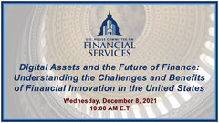 I dirigenti delle piattaforme di criptovalute convocati davanti al Congresso per l'8 dicembre (immagine: House Finance Committee)