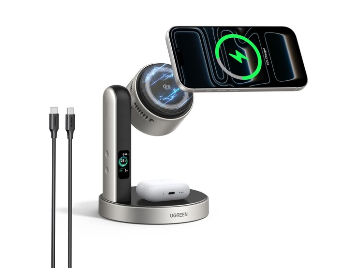 Il nuovo caricabatterie 2 in 1 Ugreen da 25 W con ventola integrata