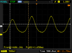 Sfarfallio OLED (luminosità del display &gt; 22%: 574,7 - 606,1 Hz)