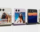 Un'immagine concettuale di Galaxy Z Flip5 con la sua presunta cover più grande. (Fonte: @technizoconcept & @RoderSuper)