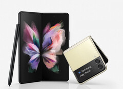  Galaxy Z Fold4 e Galaxy Z Flip4 assomiglieranno ai loro predecessori, nella foto. (Fonte: Samsung)