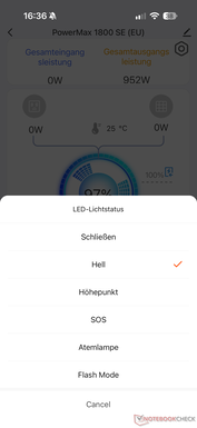 Impostazioni per la luce a LED