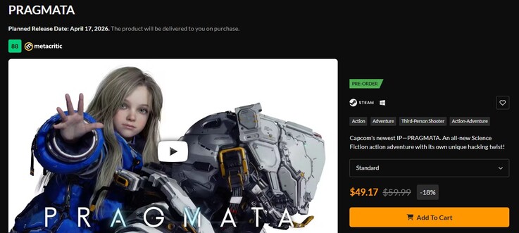 Pragmata è in lista con uno sconto.