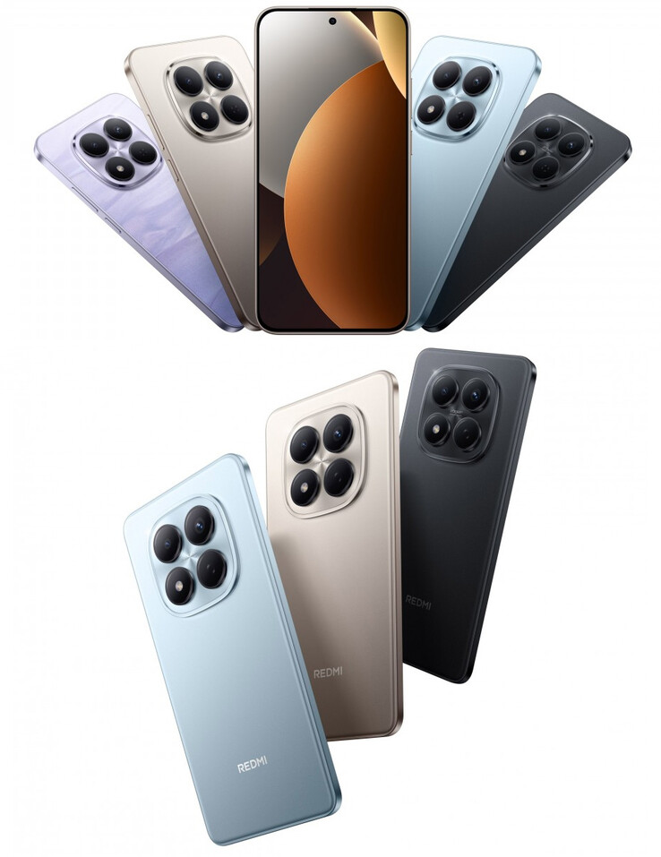 Opzioni di colore della serie Global Redmi Note 15 Pro (Fonte immagine: Xiaomi via GSMArena)