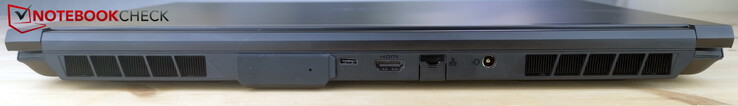 Posteriore: Porta di alimentazione, LAN, HDMI 2.1, USB-C 3.2 Gen2×1 (DisplayPort 1.4a, G-SYNC), connessione OASIS