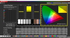 CalMAN ColorChecker calibrato (spazio colore di riferimento sRGB)