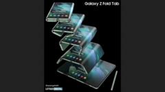 Un nuovo rendering di &quot;Galaxy Z Fold Tab&quot;. (Fonte: LetsGoDigital)