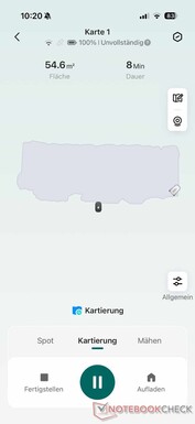 La mappa si dispiega gradualmente.