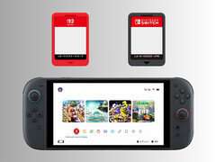 Scheda di gioco e scheda chiave di gioco mostrate sopra Nintendo Switch 2 (Fonte: Nintendo of America con modifiche)