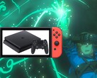 Si vocifera che la Super Switch, in grado di superare la potenza della PS4, potrebbe essere lanciata insieme a Breath of the Wild 2. (Fonte immagine: Nintendo/Sony - modificato)