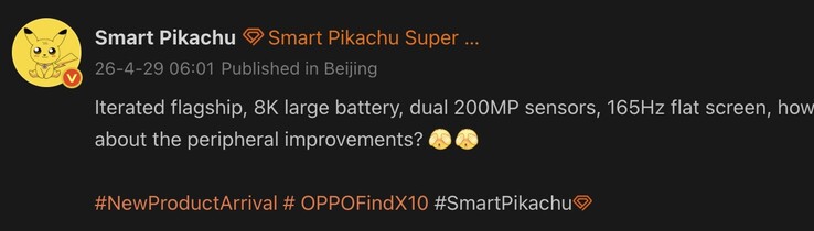 Dettagli trapelati su Oppo Find X10.