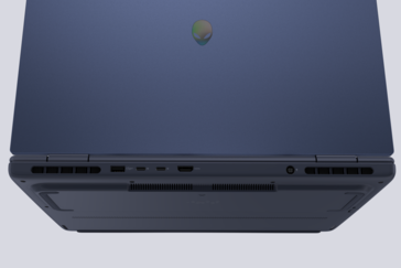 Posteriore: USB-A 3.2 Gen. 1, 2x USB-C 3.2 Gen. 2 con DisplayPort 1.4, HDMI 2.1, adattatore AC (Fonte immagine: Dell)