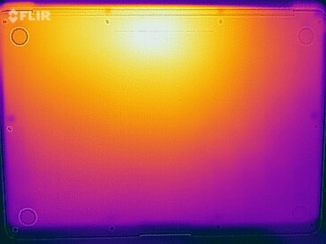 Temperature di superficie durante lo stress test (lato inferiore)