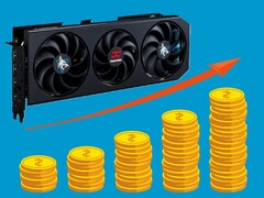 PowerColor Hellhound RX 9070 XT potrebbe arrivare a superare i 700 dollari tra qualche mese. (Fonte immagine: PowerColor, Pixabay, modificato)