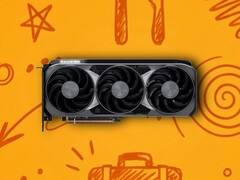 AMD non ha presentato alcun modello di riferimento per le schede RX 9070/9070 XT, ma si è limitata a diffondere un'immagine di rendering qui riportata.