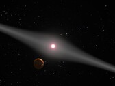 Un'illustrazione raffigurante una stella e una galassia.