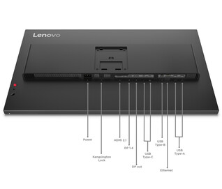 Il ThinkVision P32UD-40 è dotato di un'ampia gamma di porte (Fonte: Lenovo)