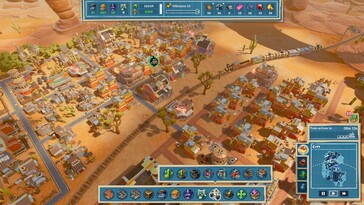 Un’immagine che raffigura una città in SteamWorld Build.