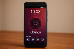 Rendering AI dello smartphone Ubuntu Touch, Ubuntu Touch 24.04-1.0 rilasciato (Fonte immagine: Generato con OpenAI)