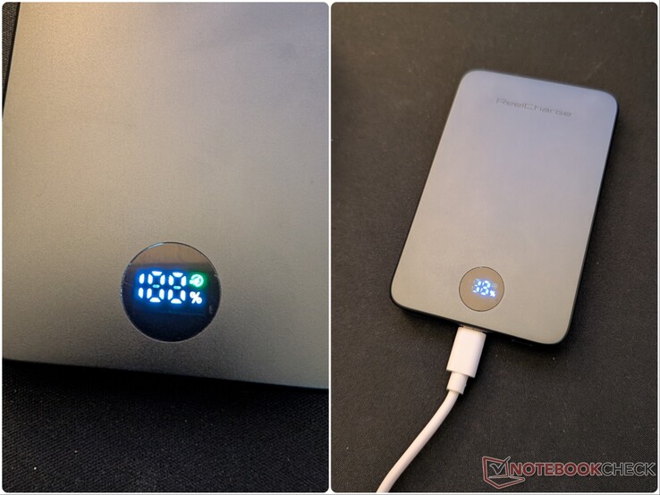 Il primo esemplare del power bank da 5.000 mAh presentava una leggera dispersione della luce dei LED.