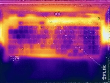 Temperature superficiali durante la prova di stress (in alto)