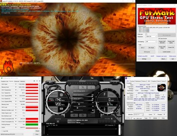 Informazioni di sistema durante lo stress test FurMark PT 110%