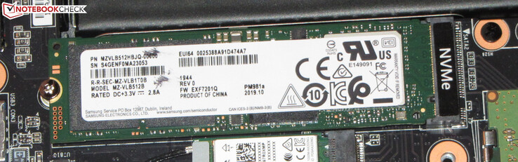 Un SSD NVMe funge da drive di sistema.