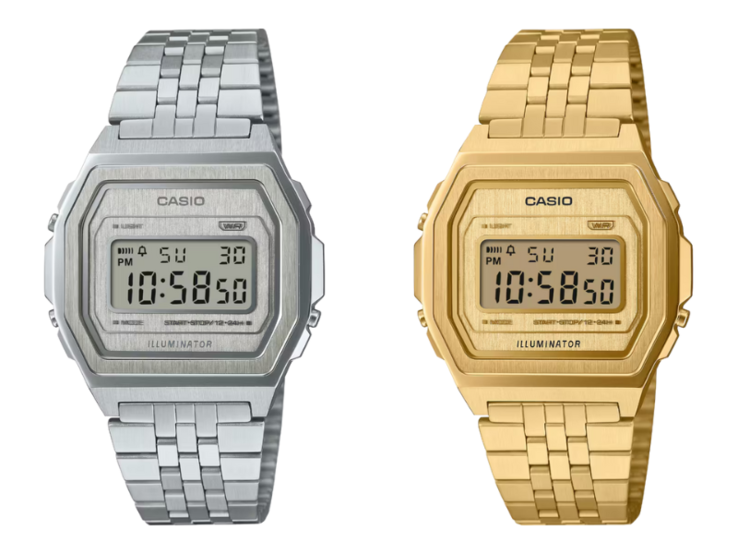 Gli orologi Casio Vintage A1000A-7 (a sinistra) e A100G-9 (a destra). (Fonte: Casio)
