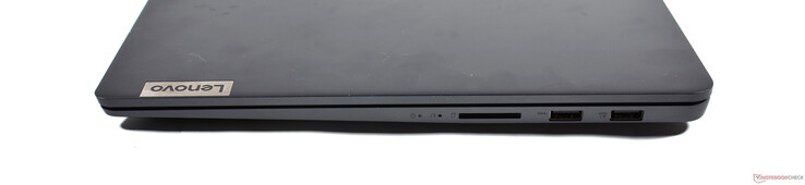 A destra: Lettore di schede SD, 2x USB-A 3.2 Gen 1