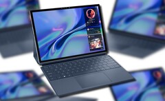 Il convertibile 2-in-1 Dell XPS 9315t si presenta in una delicata colorazione blu. (Fonte immagine: @evleaks - modificato)