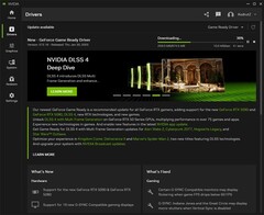 Nvidia GeForce Game Ready Driver 572.16 in download tramite l'app Nvidia (Fonte immagine: Own)
