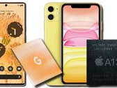 Il Google Pixel 6 Pro contro Apple iPhone 11 o Tensor contro A13 Bionic. (Fonte immagine: Google/Apple - modificato)