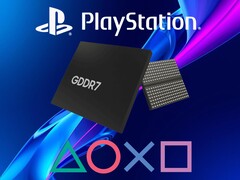 Logo PlayStation con memoria GDDR7 (Fonte immagine: Sony PlayStation, Memphis Electronic GmbH con modifiche)