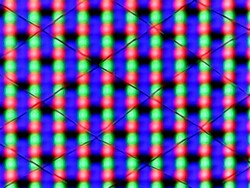 Matrice di subpixel con strato tattile visibile