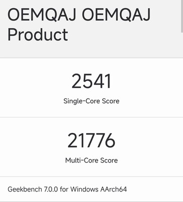 Risultato Geekbench della configurazione N1X a 18 core