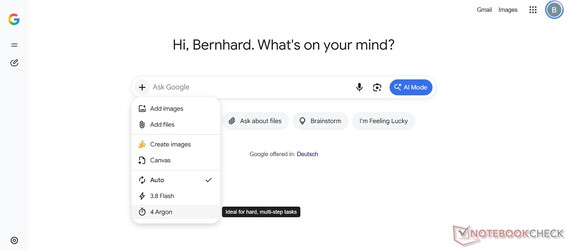 Gli utenti paganti possono anche accedere a Gemini 4 Argon nella Modalità AI di Google Search.