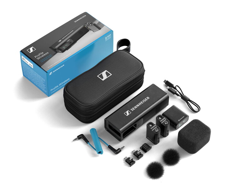 Il Profile Wireless e tutto ciò che viene fornito nella confezione. (Fonte: Sennheiser)