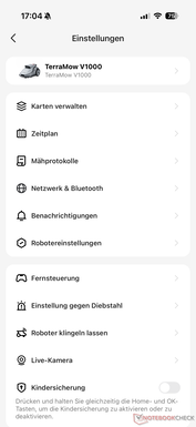 Menu Impostazioni