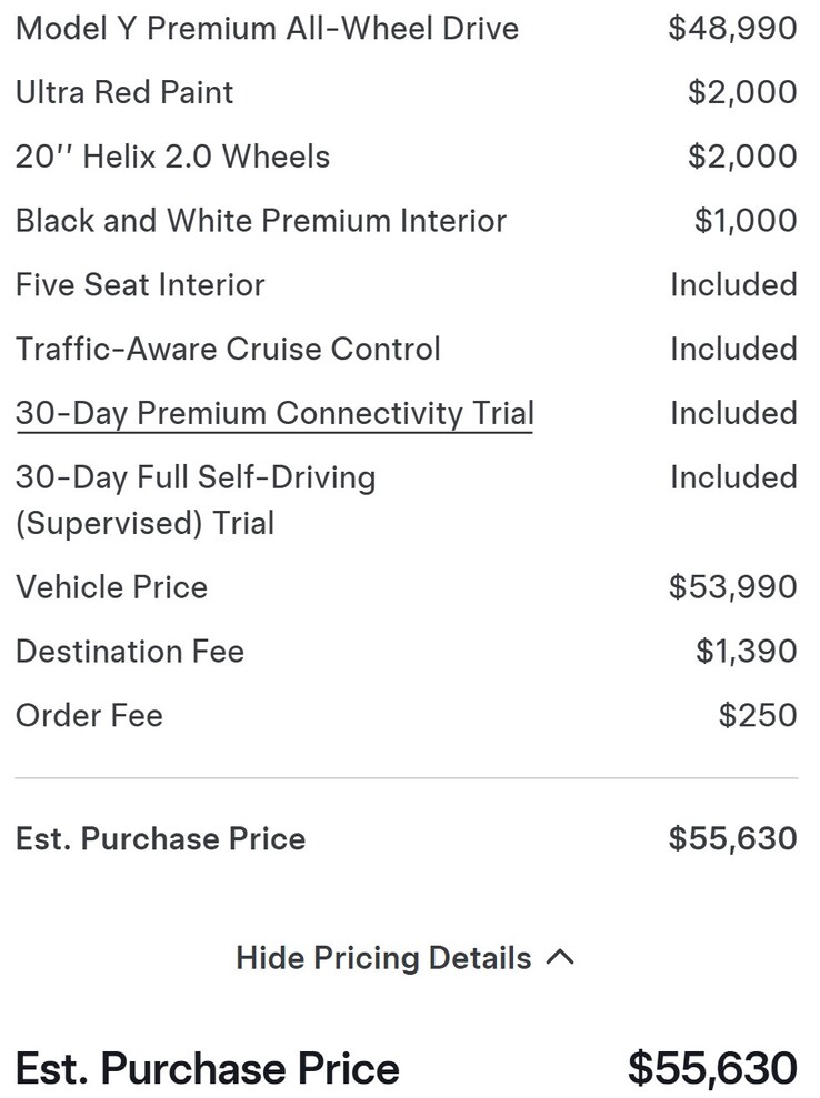 L'elenco delle opzioni gratuite della Tesla Model Y si è accorciato con la rimozione di Autopilot.