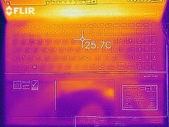 Distribuzione del calore lato superiore (idle)