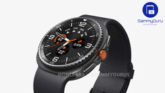 Rendering non ufficiale di Galaxy Watch8 Classic con lunetta girevole (fonte: OnLeaks & SammyGuru)