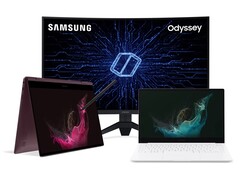 Tutti i preordini del laptop Galaxy Book2 Pro riceveranno in omaggio un monitor da gioco curvo da 32 pollici (Fonte: Samsung)