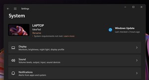 Filigrana nell'app Impostazioni di Windows 11. (Fonte: Albacore su Twitter)