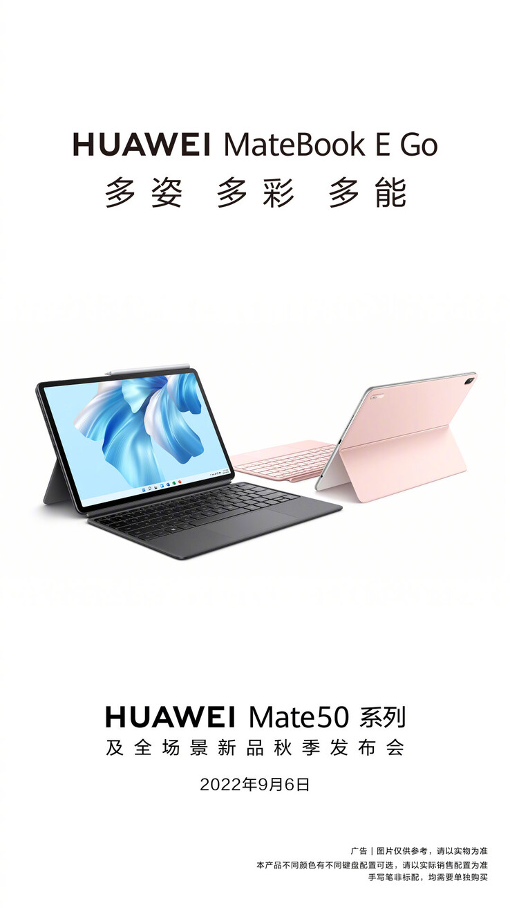 Il nuovo poster promozionale del MateBook E Go. (Fonte: Huawei via Weibo)