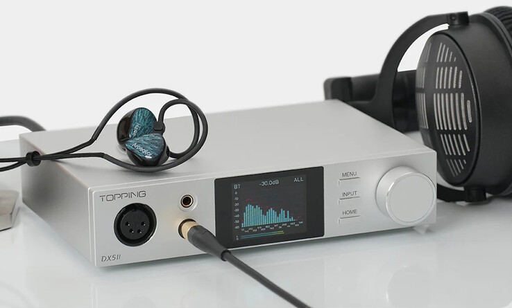 Il DAC Topping DX5 II dispone di un amplificatore ad alta potenza in grado di pilotare cuffie ad alta impedenza. (Fonte: Topping)