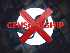 Logo anti-censura mostrato su sfondo Steam (Fonte: Valve con modifiche)