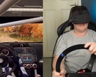Un'immagine dello YouTuber che prova la testa in una simulazione di corsa (Fonte immagine: CNCDan; screenshot ritagliato)