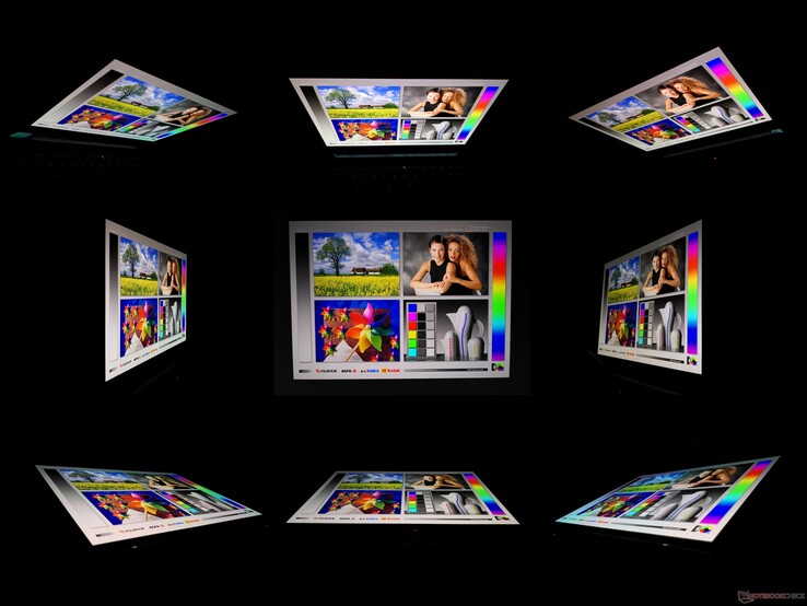 Angoli di visione più ampi rispetto ai normali pannelli IPS. L'effetto arcobaleno da angolazioni estreme è unico per l'OLED