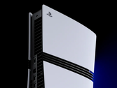 Un rendering della parte posteriore della console PlayStation 5 Pro di Sony