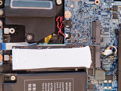 L'SSD con il pad termico e lo slot SSD libero